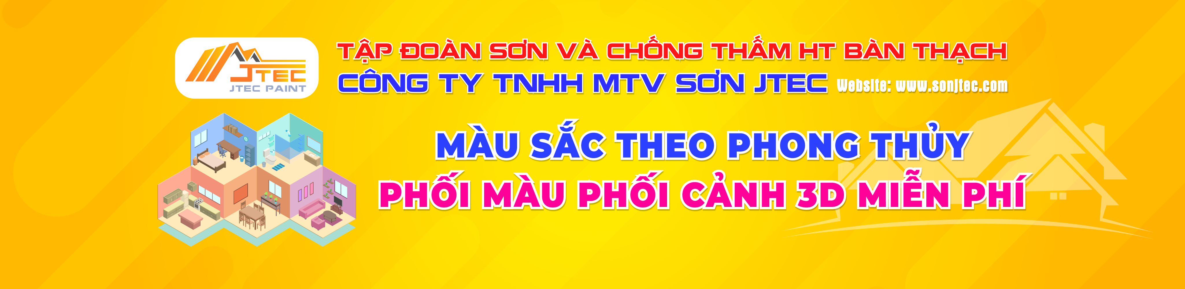 Màu sắc theo phong thủy - Phối màu phối cảnh 3D miễn phí